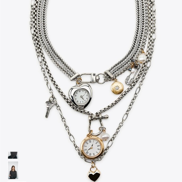 Zara pack of 3 watch and charm necklace - Picture 1 of 4